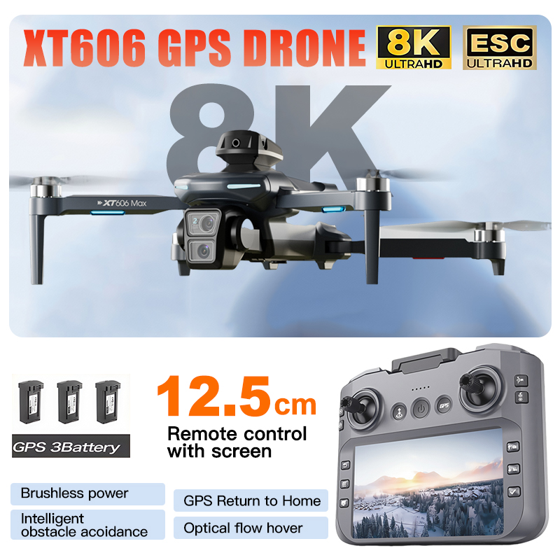 Drone XT606 MAX 3 batteries, c - Drone Thermal Imaging avis et prix