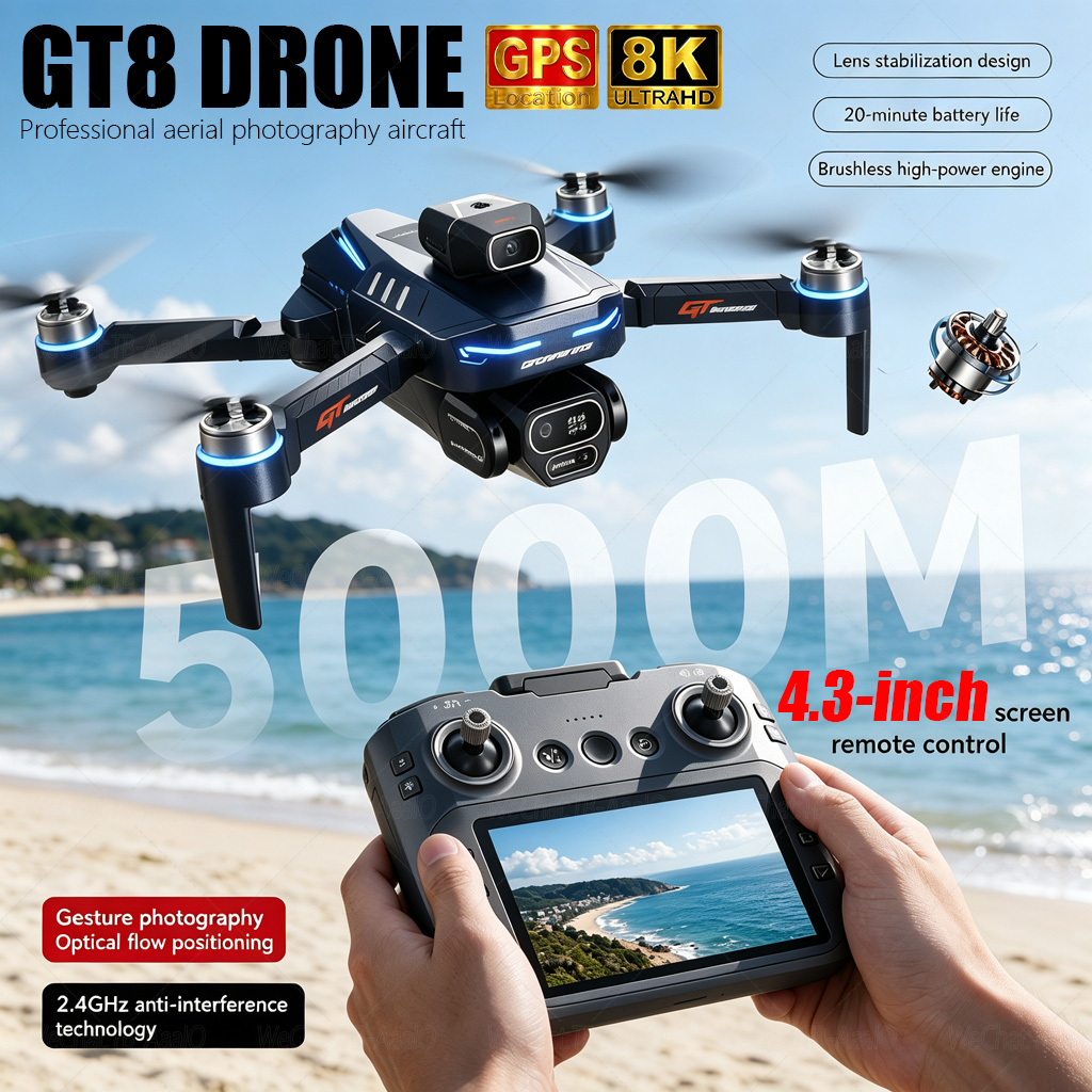 NOUVEAU Drone RC GT8 HD 4K Pro - Drone Video Production avis et prix